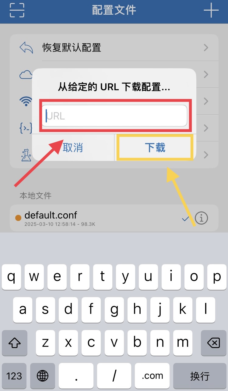 点击Shadowrocket图标导入订阅